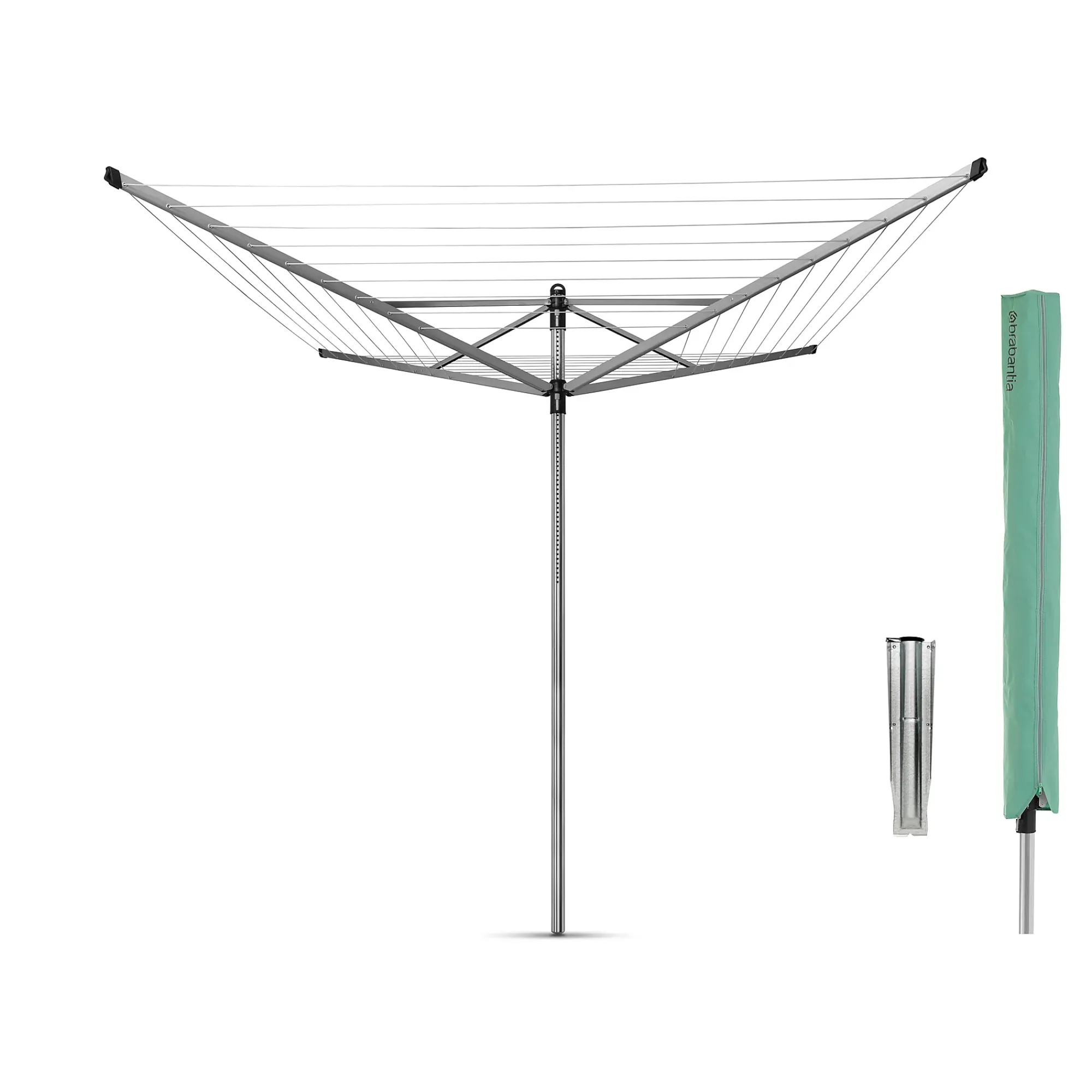 Tørkestativ utendørs Lift-O-Matic metalljordspyd 50m-Brabantia Discount