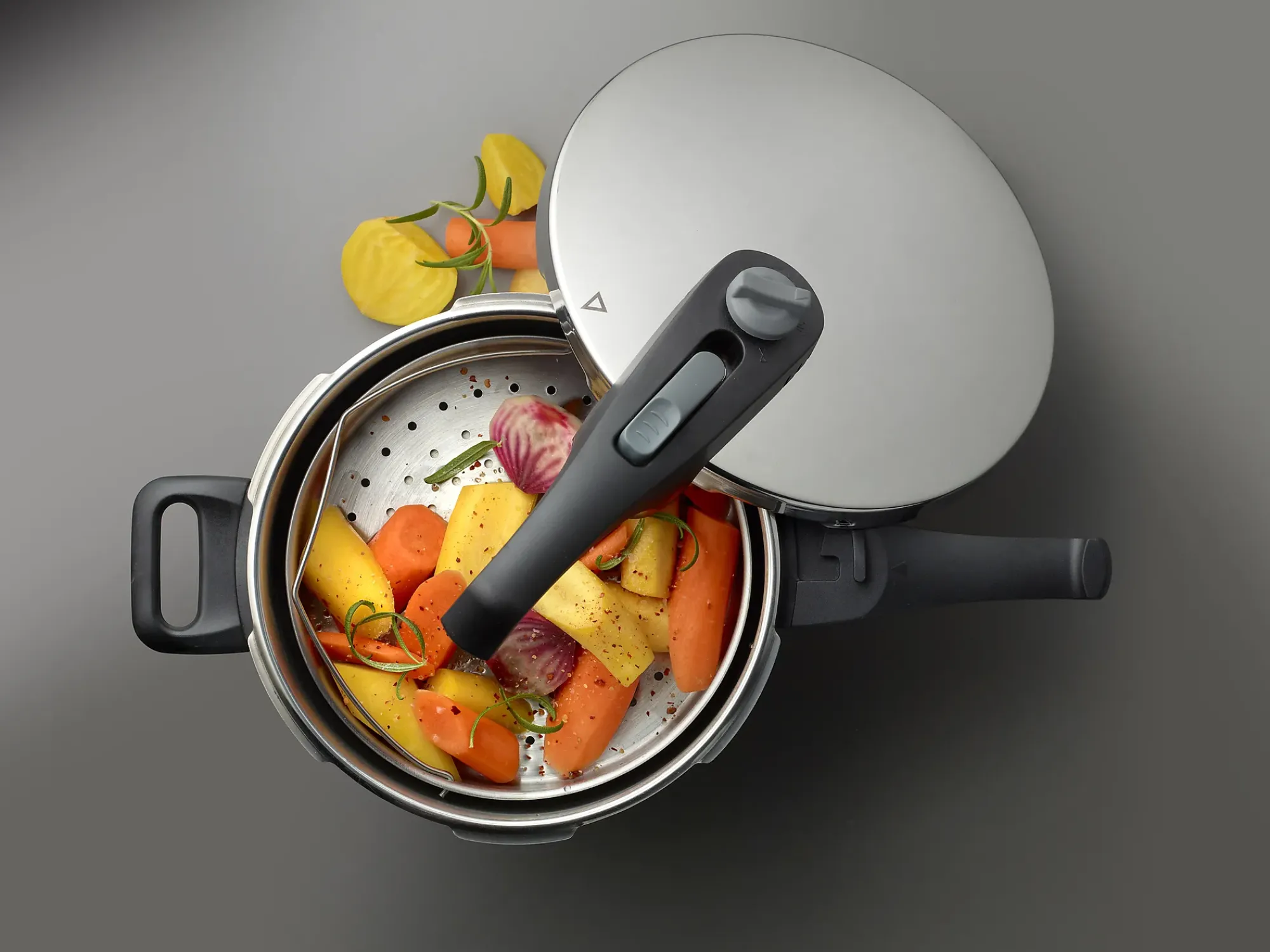 Trykkoker med kurv 6l-Funktion Discount