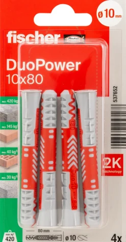 Universalplugg Duopower 10x80 BK 8stk-Fischer Outlet