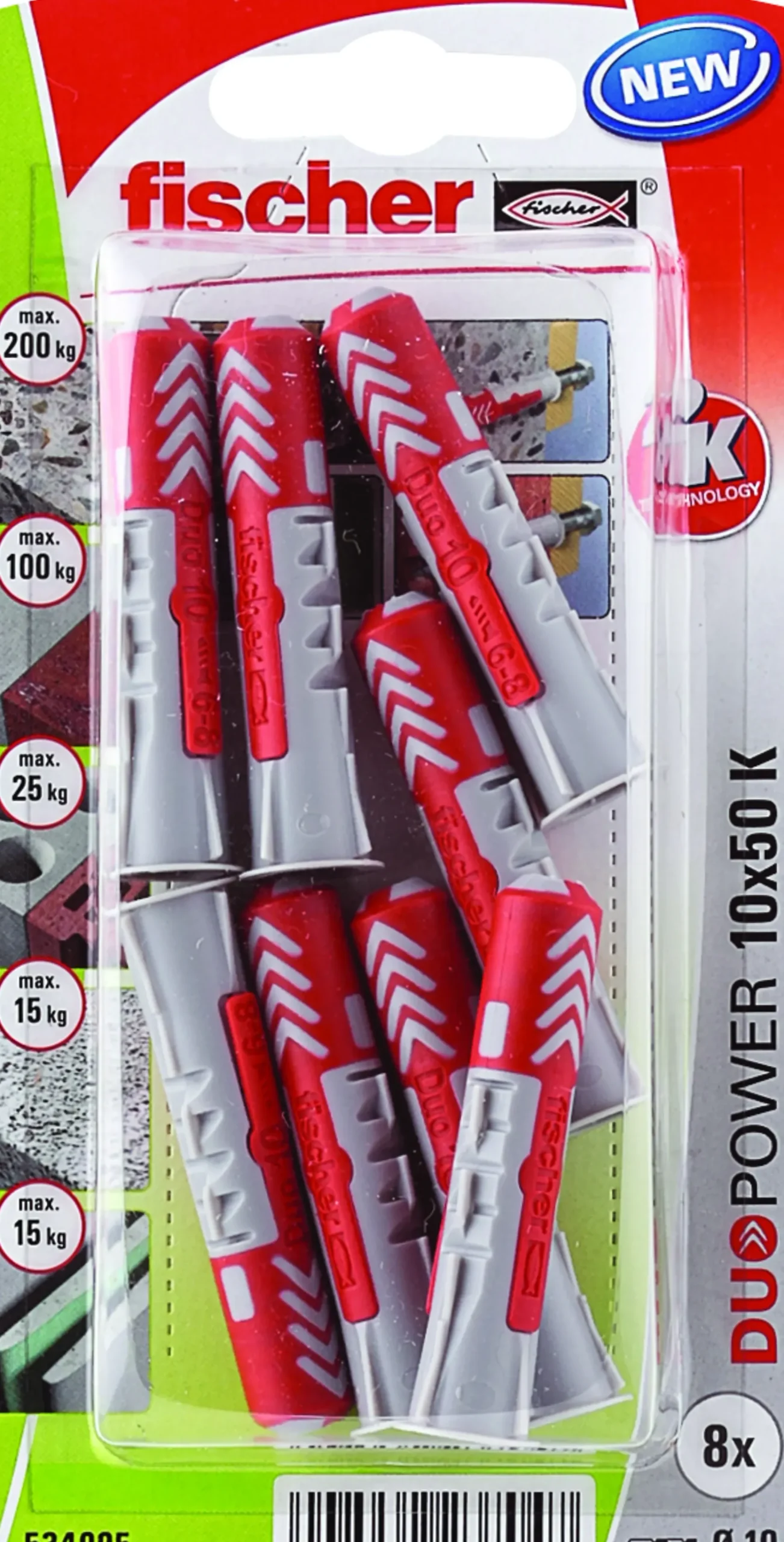 Universalplugg Duopower 10x50 BK 8stk-Fischer Discount
