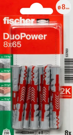 Universalplugg Duopower 8x65mm 8 Stk-Fischer Best