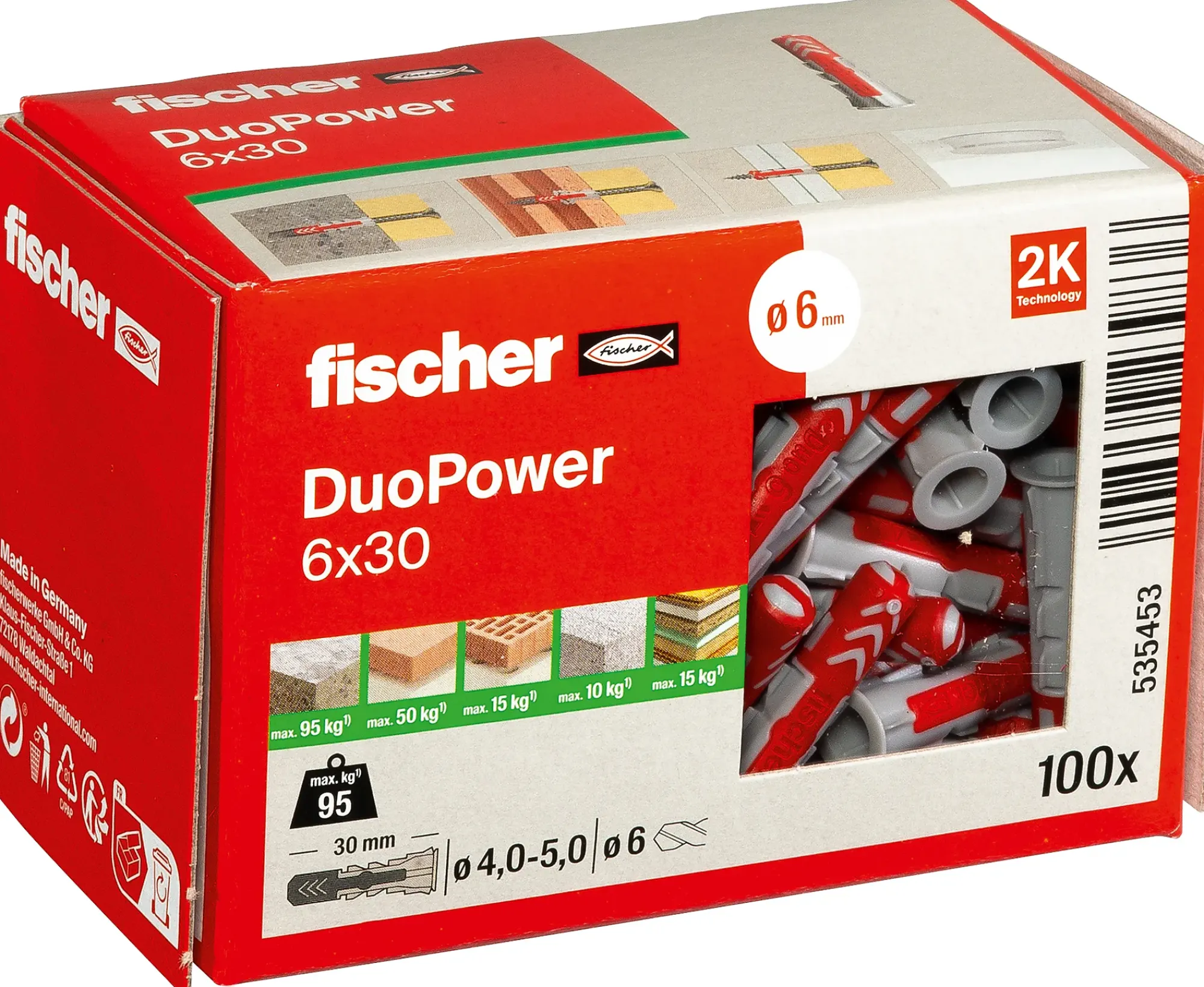 Universalplugg Duopower 6x30mm 100 Stk-Fischer Sale