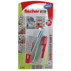 Universalplugg Duopower 12X60 S BK 2stk med sekskantskrue-Fischer Outlet