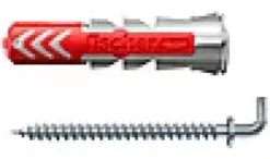 Universalplugg Duopower 6x30 WH BK 6stk med vinkelkrok-Fischer Hot