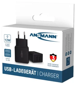 Vegglader 12W 2xUSB-A-Ansmann Sale