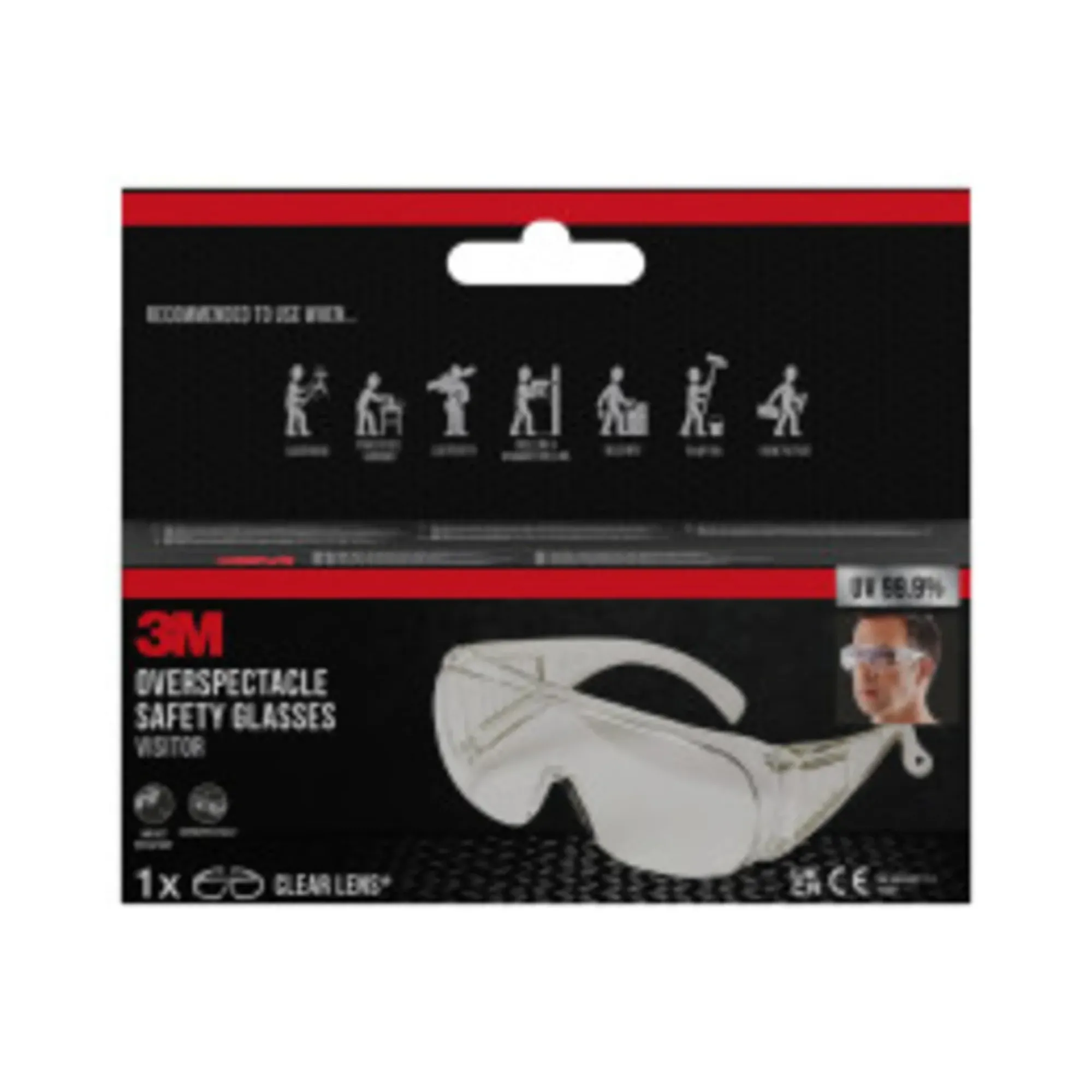 Vernebrille over brille med linse-3m Discount