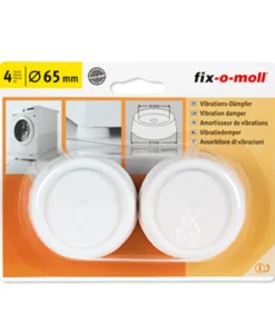 VIBRASJONDEMPER VASKEMASKIN HVIT 4STK Ø65MM-Fix O Moll Clearance
