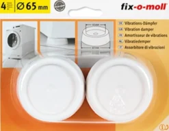 VIBRASJONDEMPER VASKEMASKIN HVIT 4STK Ø65MM-Fix O Moll Clearance