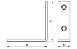 Vinkeljern 6112 gz sv 65mm-Pn Beslag Best