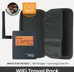 WIFI STEKETERMOMETER TRAVEL PACK (WIFI BRIDGE REISEVESKE)-The meatstick Hot