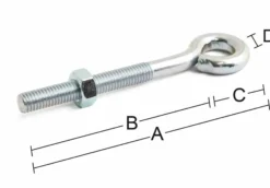 ØYEBOLT 5002 M10X80X20 ELFORSINKET BLISTERPAKKET SB-Habo